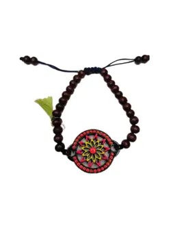 دستبند چوبی دریم کچر سرخپوستی کد 3 - خوشحالی فروشی پلاک 27