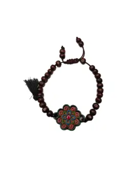 دستبند چوبی سنتی کد 2 - خوشحالی فروشی پلاک 27