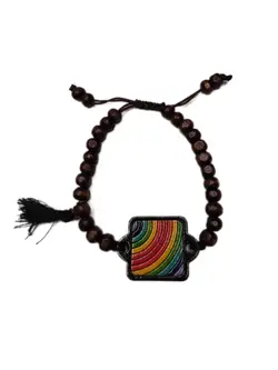 دستبند چوبی سنتی کد 9 - خوشحالی فروشی پلاک 27