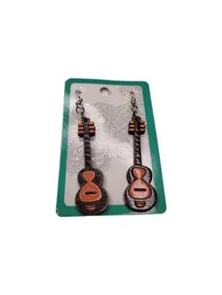 گوشواره چوبی تار - خوشحالی فروشی پلاک 27