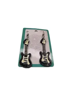 گوشواره چوبی گیتار برقی - خوشحالی فروشی پلاک 27