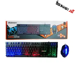 کیبورد گیمینگ سیمی KM180 آنیویا جرتک همراه با موس | JERTECH Anivia KM180 Wired Full Size Gaming Keyboard With Mouse - آذراستوک