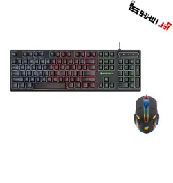 کیبورد گیمینگ سیمی KM180 آنیویا جرتک همراه با موس | JERTECH Anivia KM180 Wired Full Size Gaming Keyboard With Mouse - آذراستوک