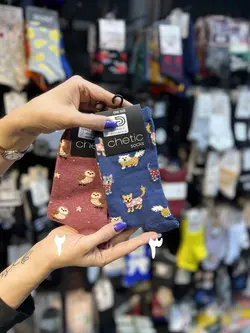 جوراب چتیک ساقدار زنانه طرح دار chetic