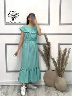 پیراهن بلند رنگی - کد 2058