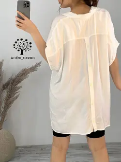 شومیز نخی پشت دکمه - کد 4039