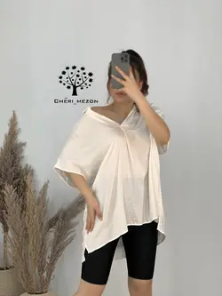 شومیز نخی پشت دکمه - کد 4039