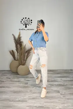 شومیز جین - کد 4038