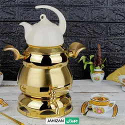 کتری قوری کروپ ست مدل سایه طلایی کد921