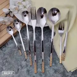 سرویس قاشق چنگال 30نفره سیلور طلا ورسا کد640