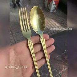 سرویس قاشق چنگال 30نفره طلایی مات ورسا کد۲۷۱