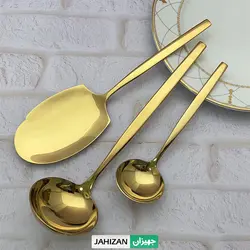 سرویس قاشق چنگال طلایی 30نفره 143پارچه اس جی SG مدل جنوا