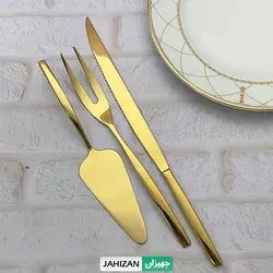 سرویس قاشق چنگال طلایی 30نفره 143پارچه اس جی SG مدل جنوا
