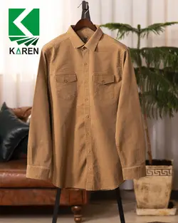 پیراهن سایز بزرگ کتان سنگشور - کد 236