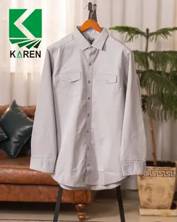 پیراهن سایز بزرگ کتان سنگشور - کد 236
