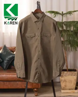 پیراهن سایز بزرگ کتان سنگشور - کد 236