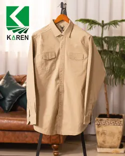 پیراهن سایز بزرگ کتان سنگشور - کد 236