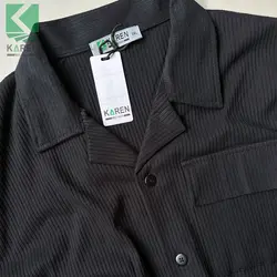 تیشرت سایز بزرگ یقه انگلیسی - کد 663