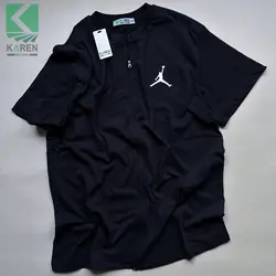 تیشرت سایز بزرگ تمام زیپ مشکی - کد 662