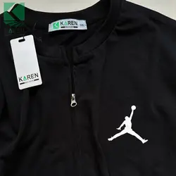 تیشرت سایز بزرگ تمام زیپ مشکی - کد 662