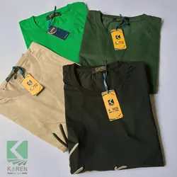 تیشرت سایز بزرگ بیسیک طرحدار - کد 677