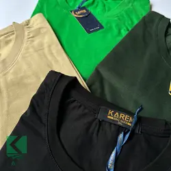 تیشرت سایز بزرگ بیسیک طرحدار - کد 677