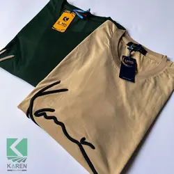 تیشرت سایز بزرگ بیسیک طرحدار - کد 677