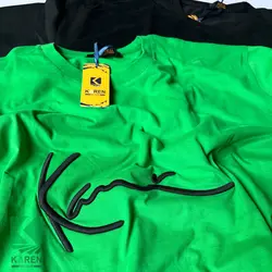 تیشرت سایز بزرگ بیسیک طرحدار - کد 677