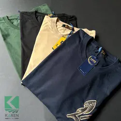 تیشرت سایز بزرگ بیسیک طرحدار - کد 676