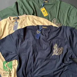 تیشرت سایز بزرگ بیسیک طرحدار - کد 676