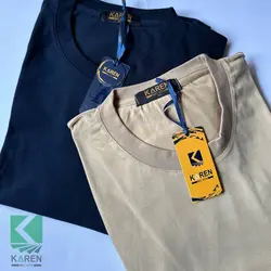 تیشرت سایز بزرگ بیسیک طرحدار - کد681