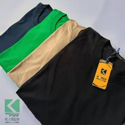 تیشرت سایز بزرگ بیسیک طرحدار - کد681