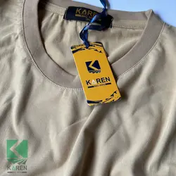 تیشرت سایز بزرگ بیسیک طرحدار - کد 682