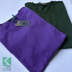 تیشرت سایز بزرگ بیسیک طرحدار - کد 682