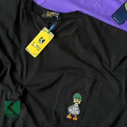 تیشرت سایز بزرگ بیسیک طرحدار - کد 679