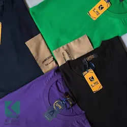 تیشرت سایز بزرگ بیسیک طرحدار - کد 680