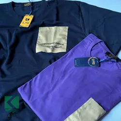 تیشرت سایز بزرگ بیسیک طرحدار - کد 680