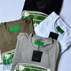 تیشرت سایز بزرگ بیسیک طرحدار - کد 684