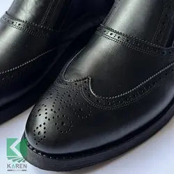 کفش سایز بزرگ مردانه کلاسیک تمام چرم هشت ترک بدون بند – کد 109