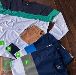 تیشرت سایز بزرگ پنبه براش آستین بلند،سه تیکه – کد 688