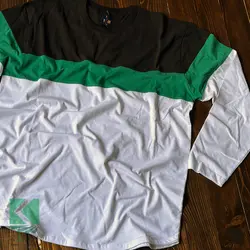 تیشرت سایز بزرگ پنبه براش آستین بلند،سه تیکه – کد 688