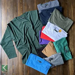 تیشرت سایز بزرگ پنبه براش آستین بلند – کد 689