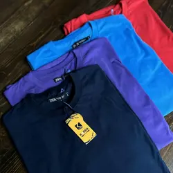 تیشرت سایز بزرگ پنبه براش آستین بلند – کد 689