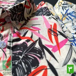 پیراهن سایز بزرگ هاوایی- کد 255