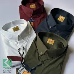 پیراهن سایز بزرگ کتان پرچمی - کد 262