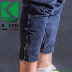 شلوار سایز بزرگ مخمل دمپا کش و زیپ خور