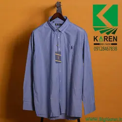 پیراهن سایز بزرگ مردانه polo ساده - کد 106