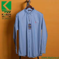 پیراهن سایز بزرگ مردانه polo ساده - کد 106