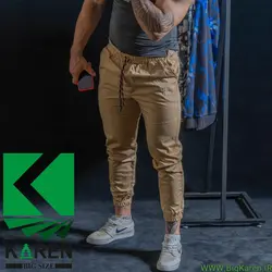 شلوار سایز بزرگ مردانه ۴ جیب جنس کتان کمر و دمپا کش