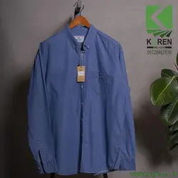 پیراهن سایز بزرگ مردانه آستین بلند جین تک جیب